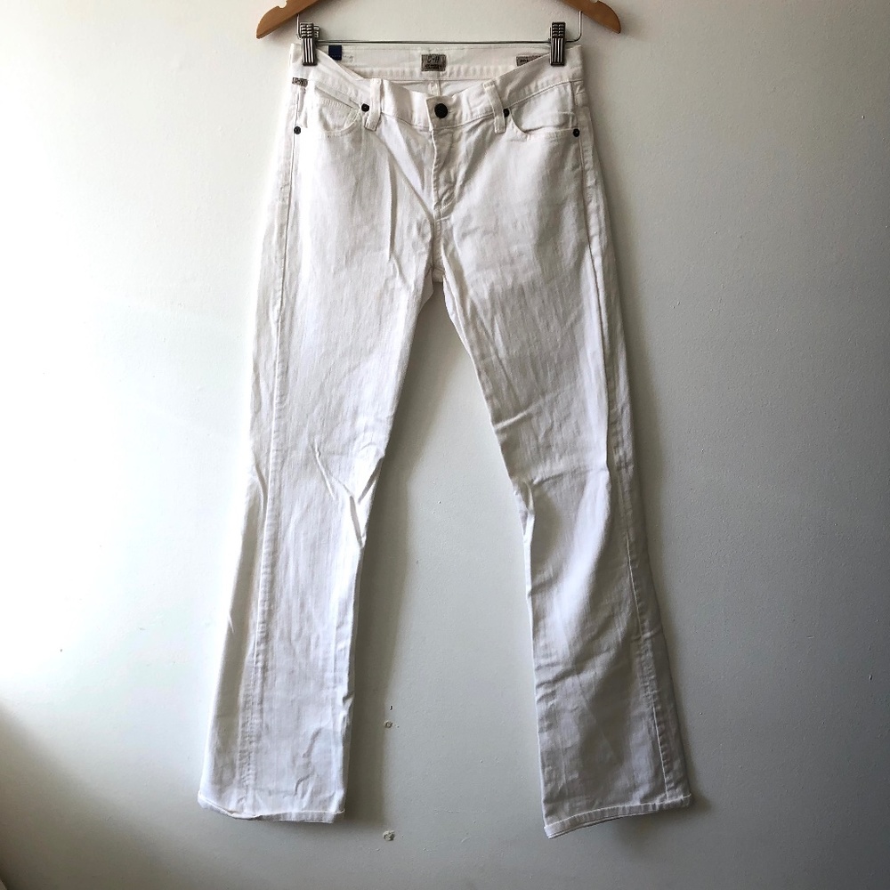 Citizens of Humanity Amber Mid Rise Bootcut Jeans in White